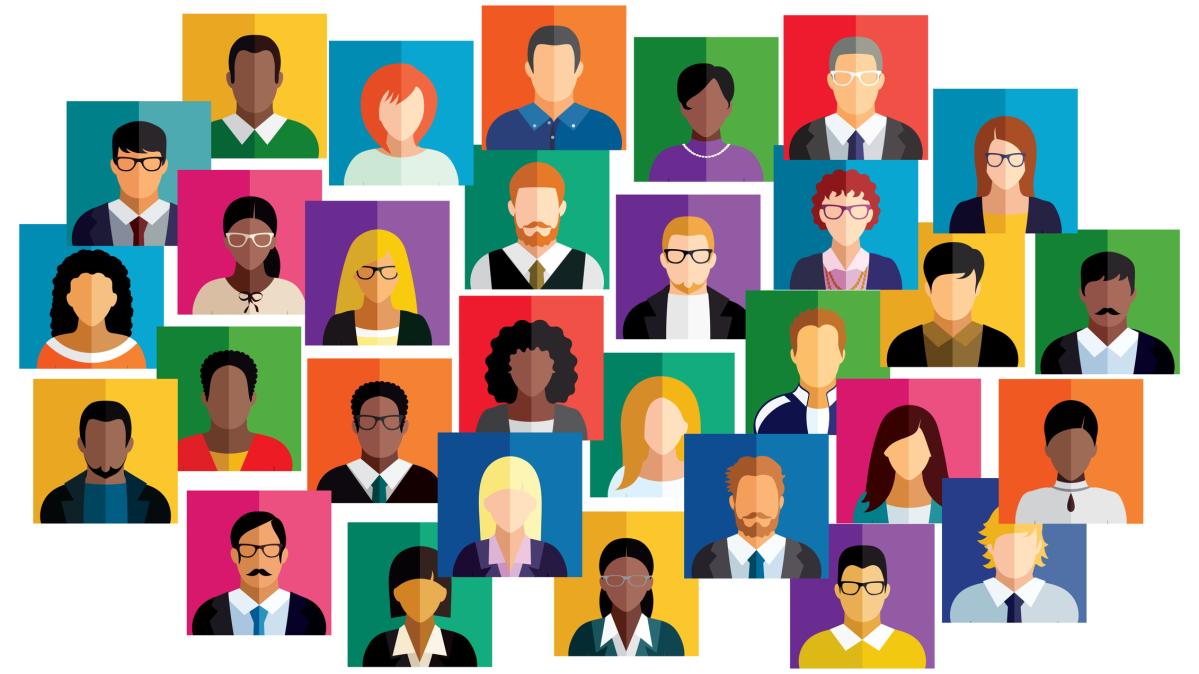 HR - People Icon Graphic Vector illustration of an abstract scheme, which contains people icons.
