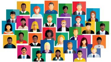 HR - People Icon Graphic Vector illustration of an abstract scheme, which contains people icons.